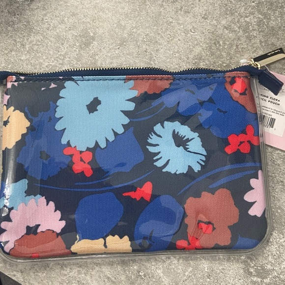 Kate Spade Floral Multicolor Pouch New w Defect - Picture 3 of 5